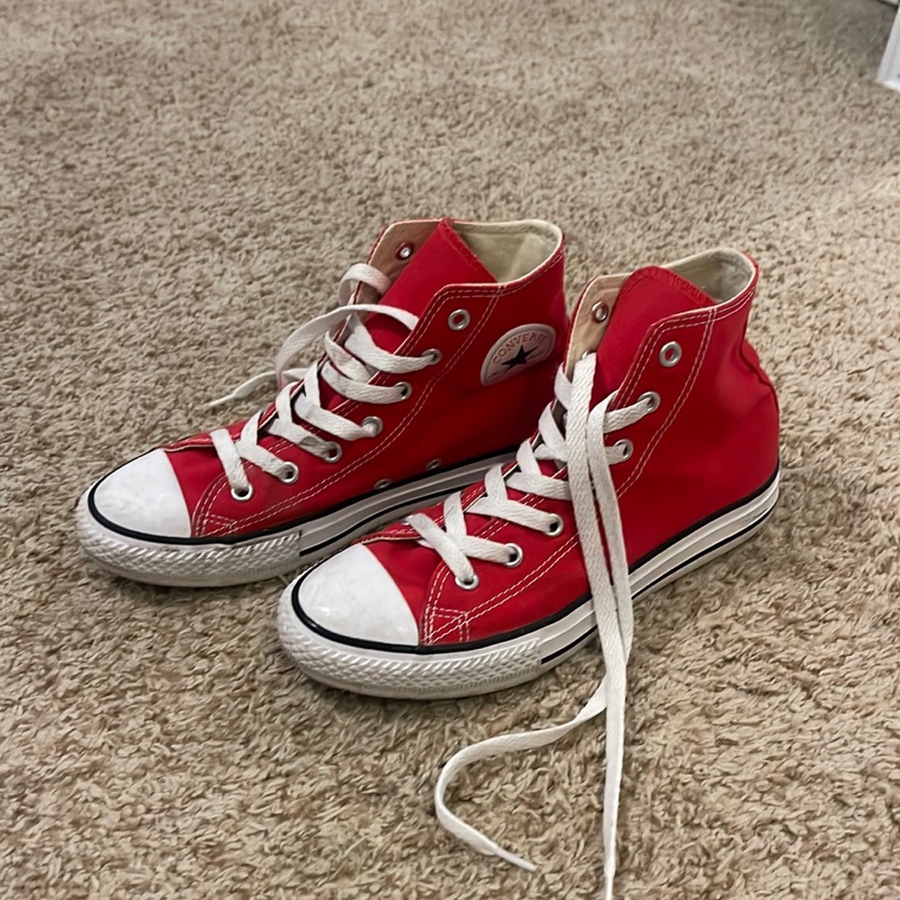 Red Youth High Top Converse
